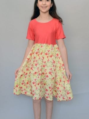 שמלה מסתובבת לילדה דגם קיץ